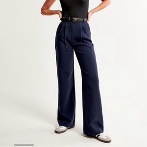 Abercrombie & Fitch Navy Wide Leg Pants